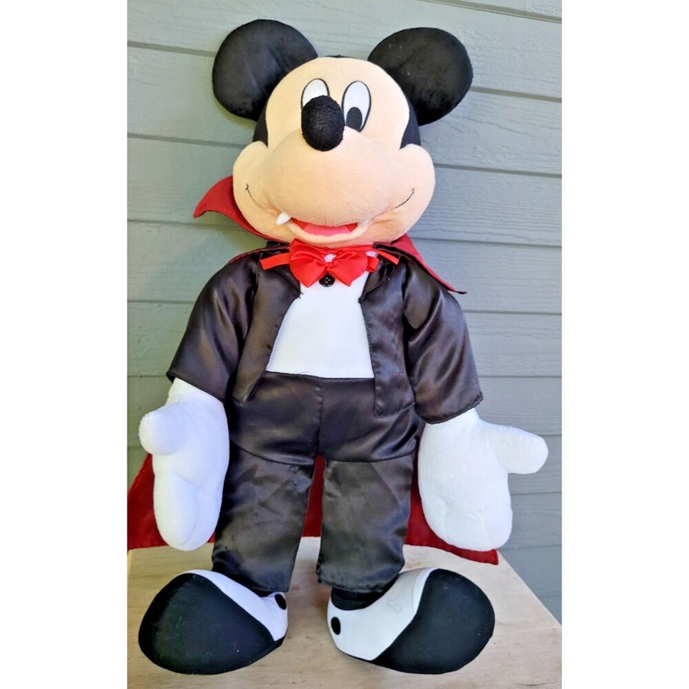 EUC Gemmy Disney Mickey Mouse Dracula Vampire Greeter 24 Halloween Standig Plush